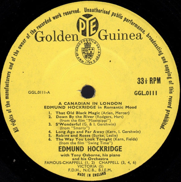 Edmund Hockridge : A Canadian In London (LP, Album)