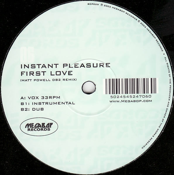 Instant Pleasure (2) : First Love (DB2 Remixes) (12")