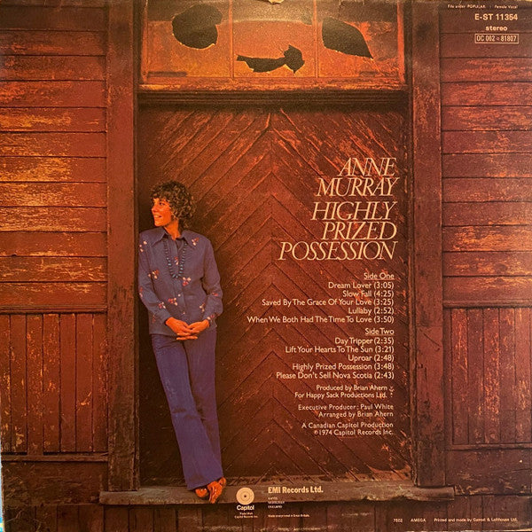 Anne Murray : Highly Prized Possession (LP, Album)
