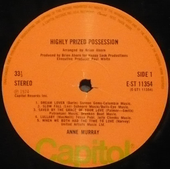 Anne Murray : Highly Prized Possession (LP, Album)
