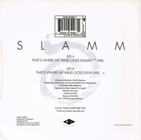 Slamm : That's Where My Mind Goes (7", Single)
