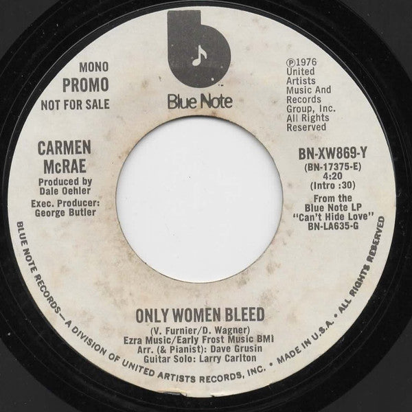 Carmen McRae : Only Women Bleed (7", Single, Promo)
