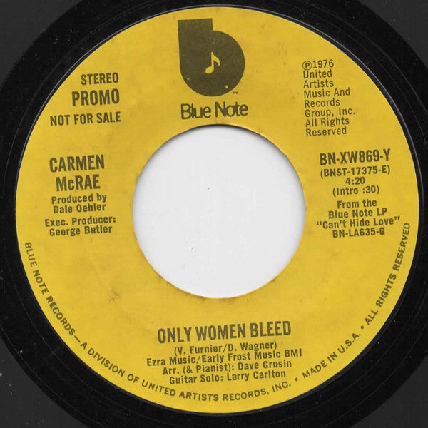 Carmen McRae : Only Women Bleed (7", Single, Promo)