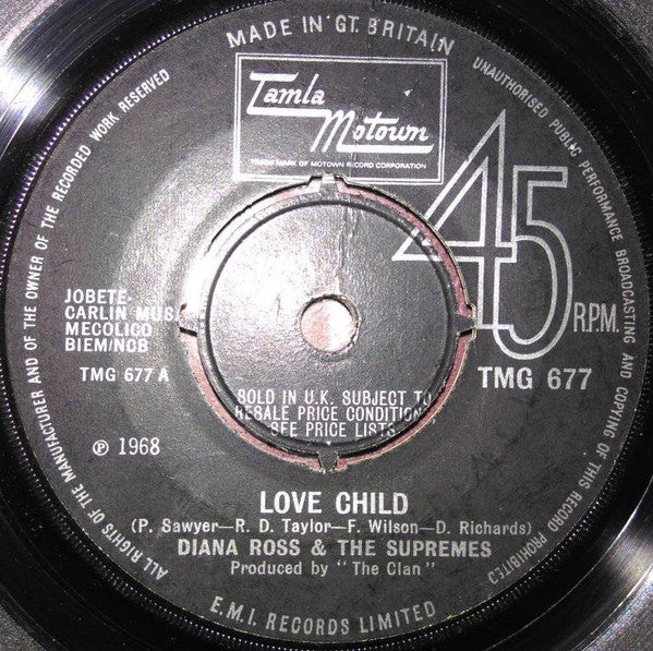 The Supremes : Love Child (7", Single, 4-P)