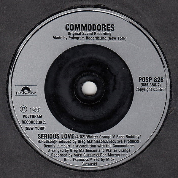 Commodores : Goin' To The Bank (7")