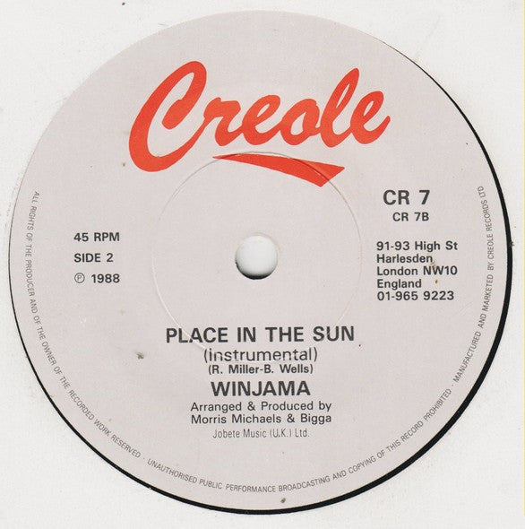 Winjama : Place In The Sun (7")