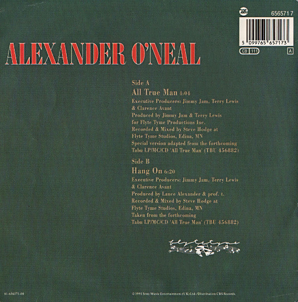 Alexander O'Neal : All True Man (7", Single)