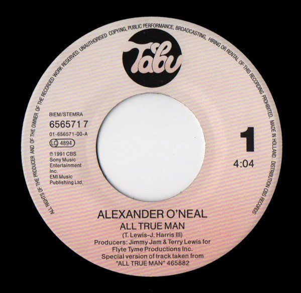 Alexander O'Neal : All True Man (7", Single)