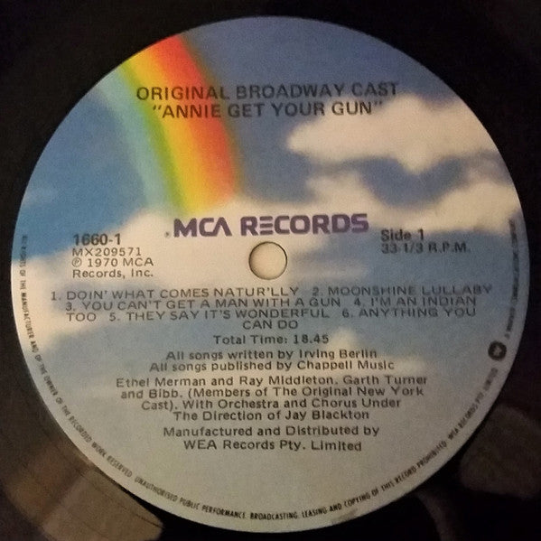 "Annie Get Your Gun" Original Broadway Cast, Ethel Merman With Ray Middleton : Annie Get Your Gun (LP, RE)