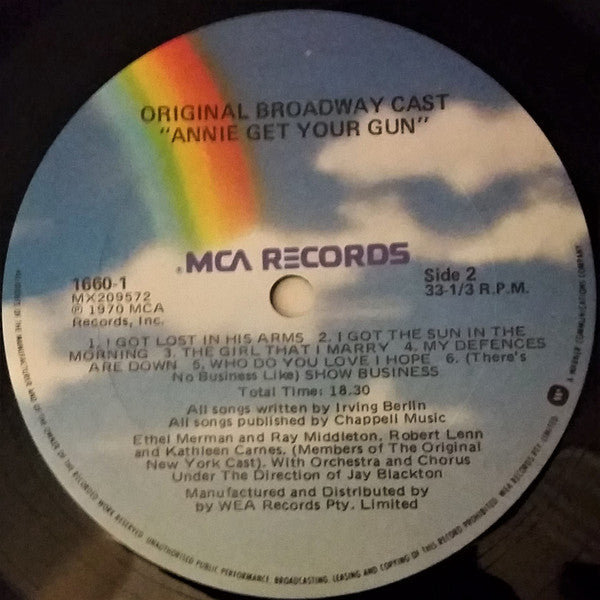 "Annie Get Your Gun" Original Broadway Cast, Ethel Merman With Ray Middleton : Annie Get Your Gun (LP, RE)