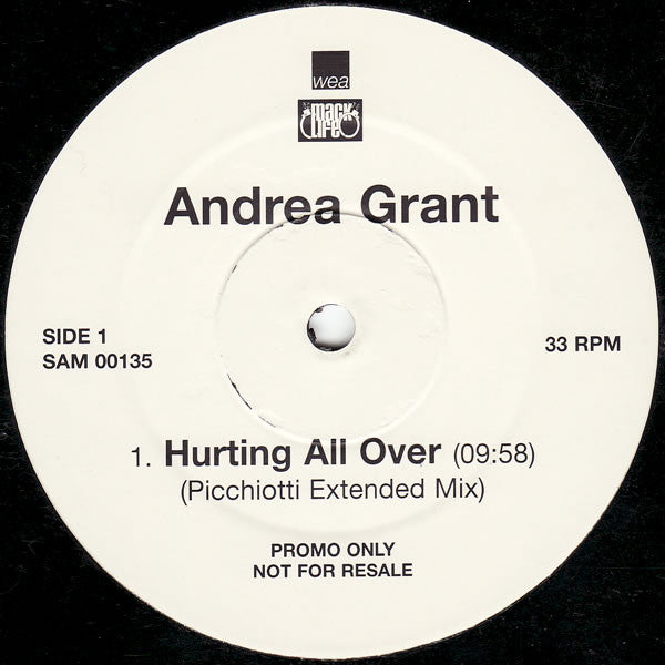 Andrea Grant : Hurting All Over (Picchiotti Mixes) (12", Single, Promo)