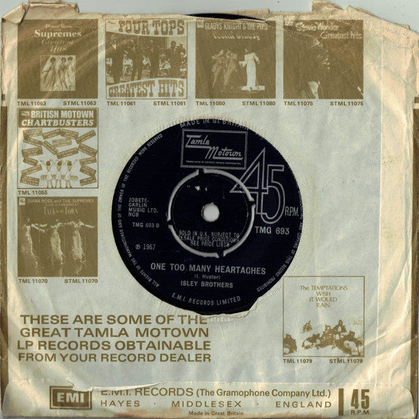 The Isley Brothers : Behind A Painted Smile  (7", Single, Kno)
