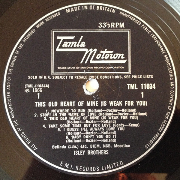 The Isley Brothers : This Old Heart Of Mine (LP, Album, Mono)