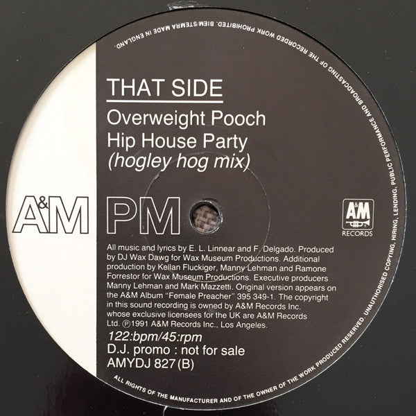 Overweight Pooch : Hip House Party (12", Promo)