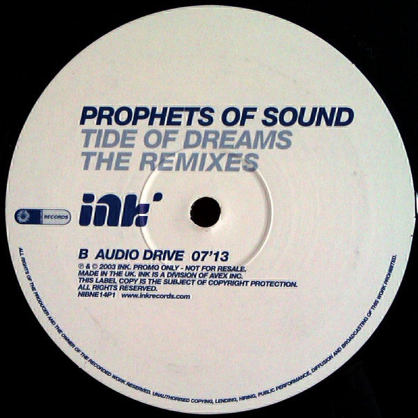 Prophets Of Sound : Tide Of Dreams (The Remixes) (12", Single, Promo)