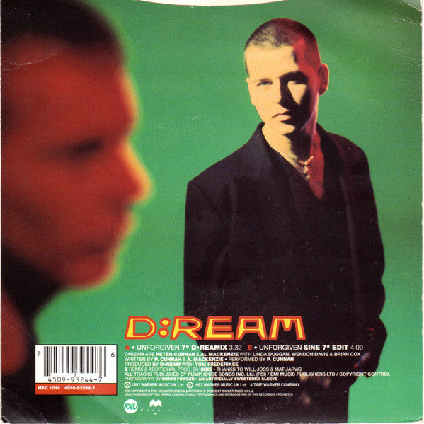 D:Ream : Unforgiven (7", Single)