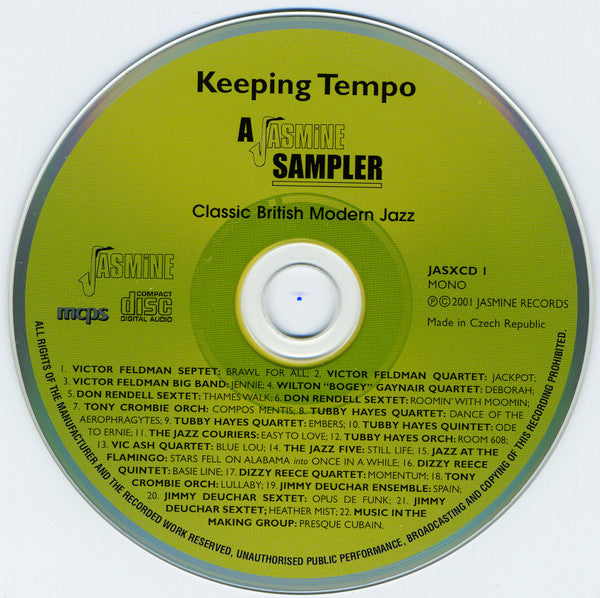Various : Keeping Tempo A Jasmine Sampler Classic British Modern Jazz (CD, Comp, Mono, Smplr)