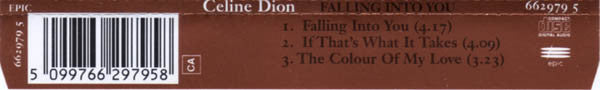 Céline Dion : Falling Into You (CD, Single)