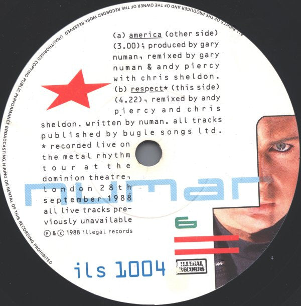 Gary Numan : America (7", Single)
