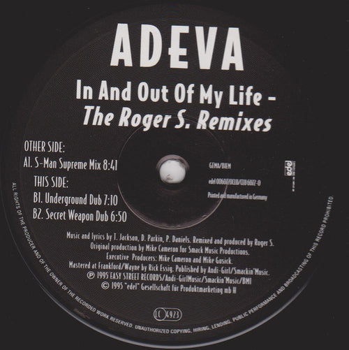 Adeva : In And Out Of My Life - The Roger S. Remixes (12")