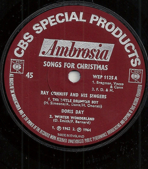 Various : Songs For Christmas (7", EP)