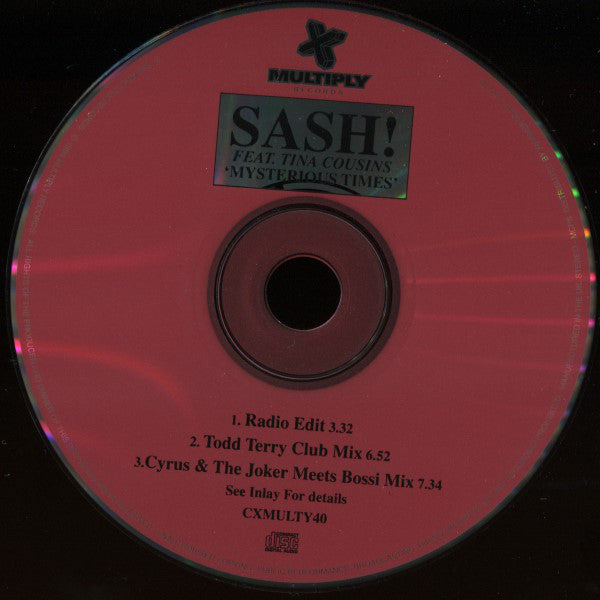 Sash! Feat. Tina Cousins : Mysterious Times (CD, Single)