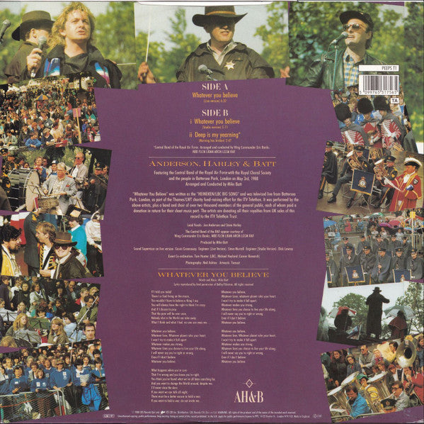 Jon Anderson, Steve Harley & Mike Batt : Whatever You Believe (12", Single)