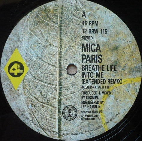 Mica Paris : Breathe Life Into Me (12")