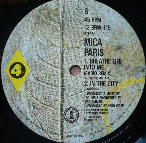 Mica Paris : Breathe Life Into Me (12")