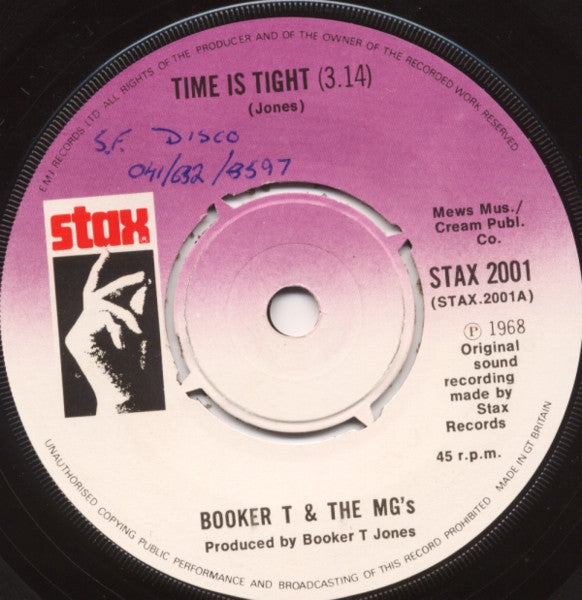 Booker T & The MG's : Time Is Tight / Soul Limbo (7", Single, RE)