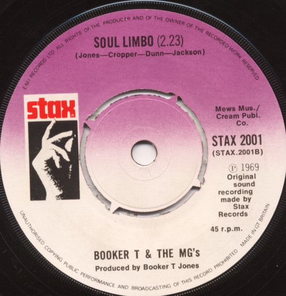 Booker T & The MG's : Time Is Tight / Soul Limbo (7", Single, RE)