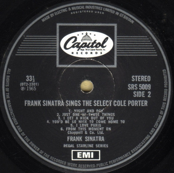 Frank Sinatra : Sings The Select Cole Porter (LP, Comp, RE)