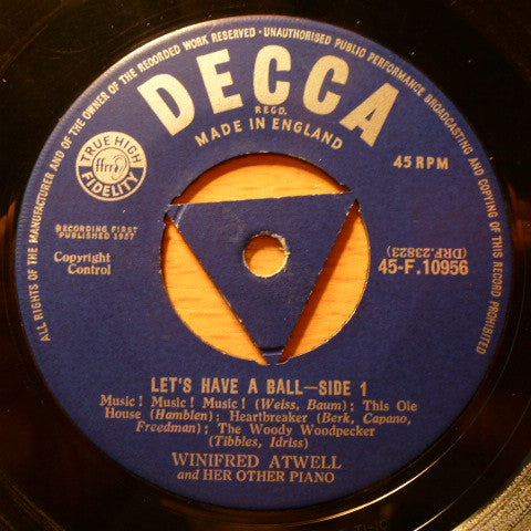 Winifred Atwell : Let's Have A Ball (7", Single)