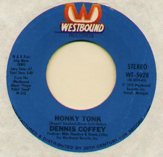 Dennis Coffey : Honky Tonk / El Tigre (7", Styrene)