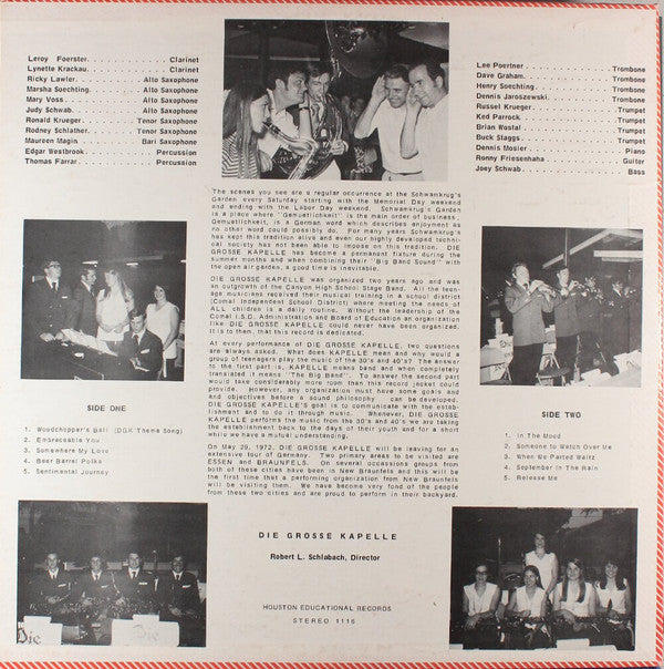 Die Grosse Kapelle (2) : Live From Schwamkrug's Garden (LP)