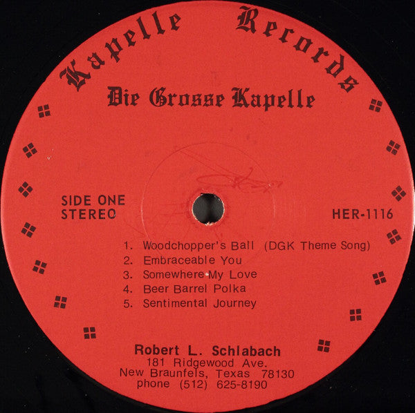 Die Grosse Kapelle (2) : Live From Schwamkrug's Garden (LP)