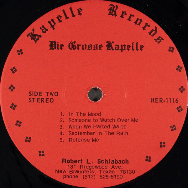 Die Grosse Kapelle (2) : Live From Schwamkrug's Garden (LP)