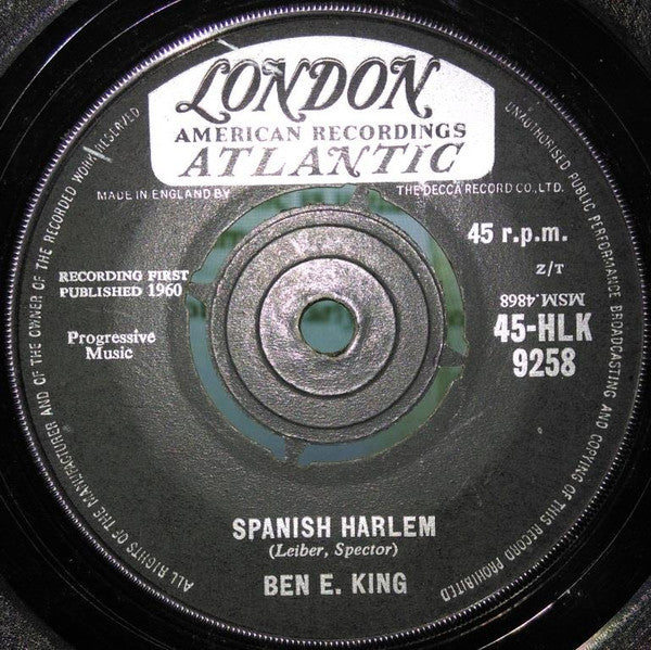 Ben E. King : First Taste Of Love (7", Single, RP, Z/T)