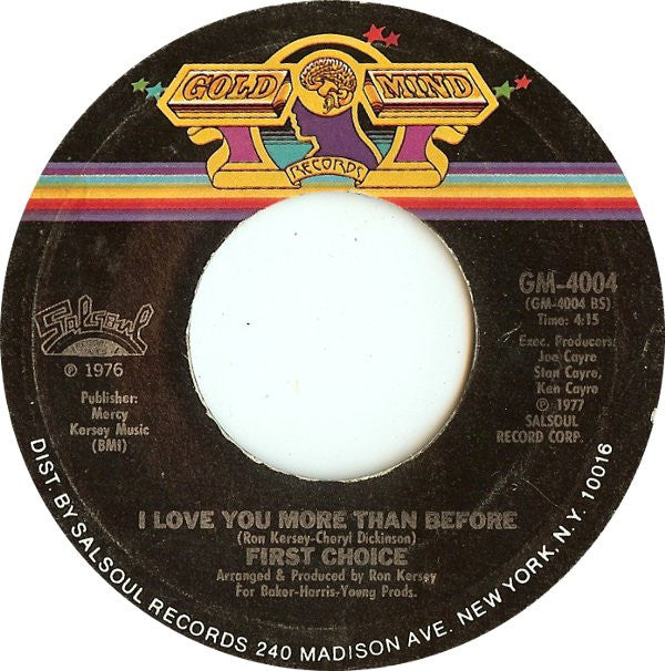 First Choice : Doctor Love (7", Styrene)