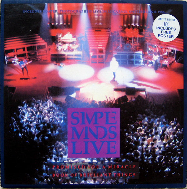 Simple Minds : Promised You A Miracle / Book Of Brilliant Things (Simple Minds Live) (10", Single, Ltd, Pos)