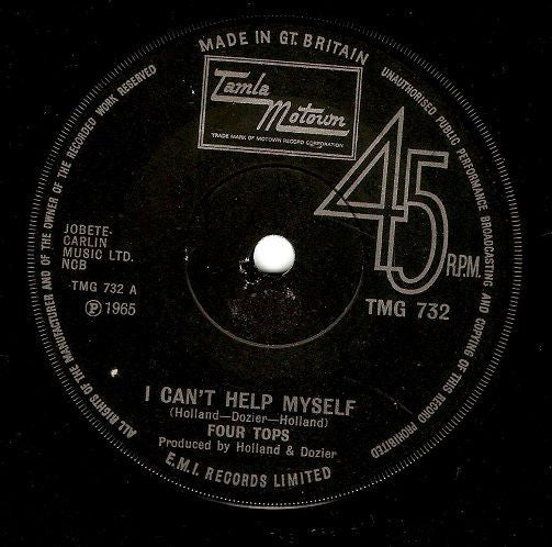 Four Tops : I Can't Help Myself / Baby I Need Your Loving (7", Single, Sol)