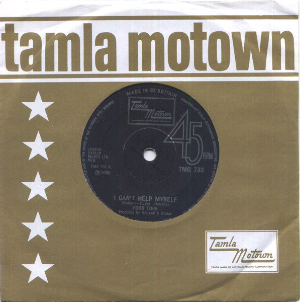 Four Tops : I Can't Help Myself / Baby I Need Your Loving (7", Single, Sol)
