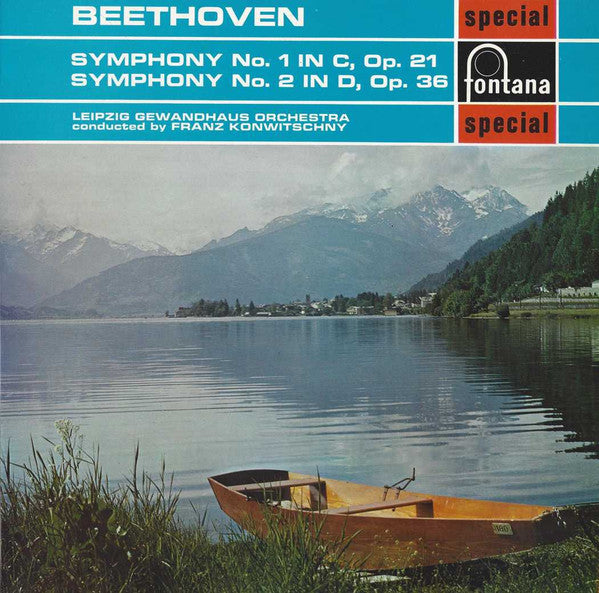 Ludwig van Beethoven, Gewandhausorchester Leipzig Conducted By Franz Konwitschny : Symphony No. 1 In C, Op. 21 / Symphony No. 2 In D, Op. 36 (LP)