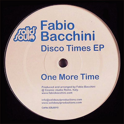Fabio Bacchini : Disco Times EP (12", EP)