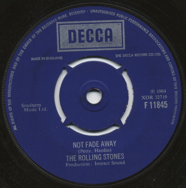 The Rolling Stones : Not Fade Away (7", Single, RE)