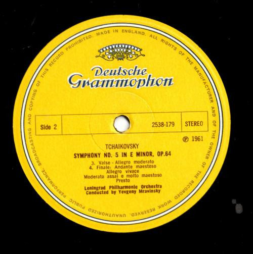 Pyotr Ilyich Tchaikovsky, Leningrad Philharmonic Orchestra, Evgeny Mravinsky : Symphony No.5 in E Minor, Op.64 (LP, RE)