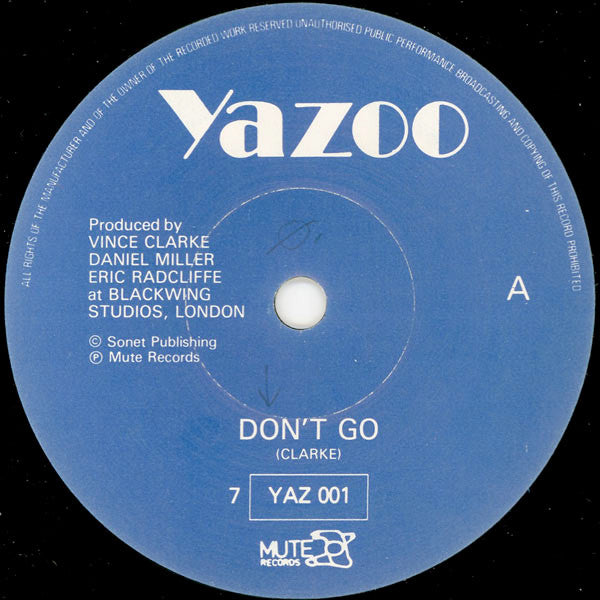 Yazoo : Don't Go (7", Single, GG )