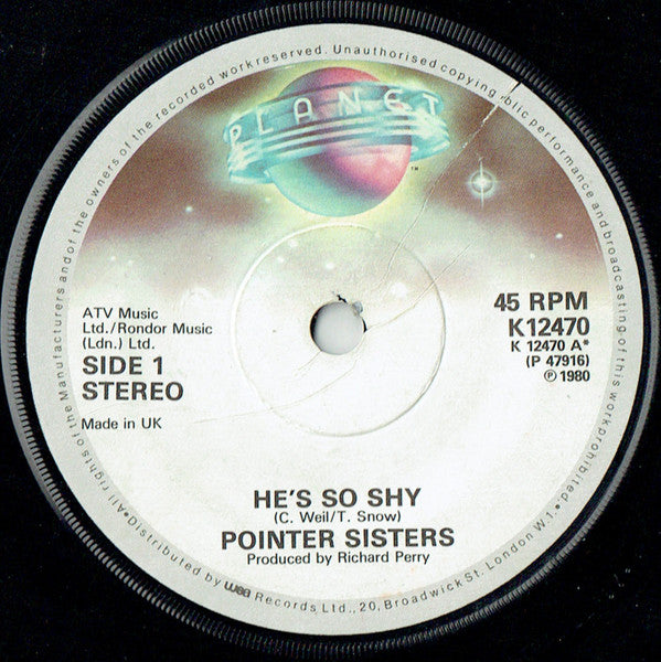 Pointer Sisters : He's So Shy (7")