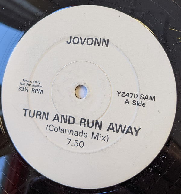 Jovonn : Turn And Run Away (12", Promo, TP)