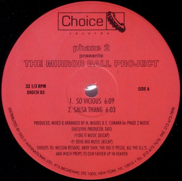 Phaze 2 : The Mirror Ball Project (12")